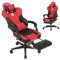 Sedie Gaming, Poltrona Altezza Regolabile con poggiatesta, Sedia da Ufficio Ergonomica, e supporto lombare sedia grande in PC, girevole a 360 gradi Sedia da gioco in pelle PU, Rosso
