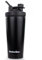 ShakerZoo - 1 lot de bouteilles shaker à protéines pour mélanges protéinés, tasse shaker isotherme en acier inoxydable (noir)