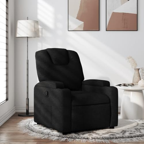 Xichuzi Relaxsessel Schwarz Stoff, Relaxsessel, Fernsehsessel, Kinosessel, Gaming Couch - 372367