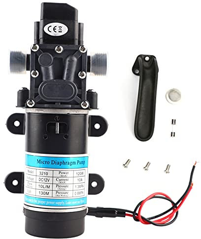 12V / 24V 120W Electric 10L / M Self Priming Diaphragm Pump, wasserpumpe selbstansaugend Stable &, Compact & Easy Install, shurflo 12 pump 100 psi window cleaning for High Pressure Washer, Water