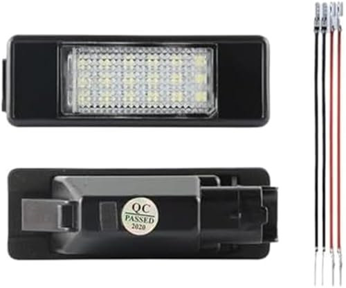 Vuzmode 2Pc Car LED License Number Plate Light Lamps, for Citroen, DS5 DS3 C-Elysee C4 C4 Picasso C3 C5 Berlingo C2 C6 C8 Jumpy Evasion License Plate Bulb