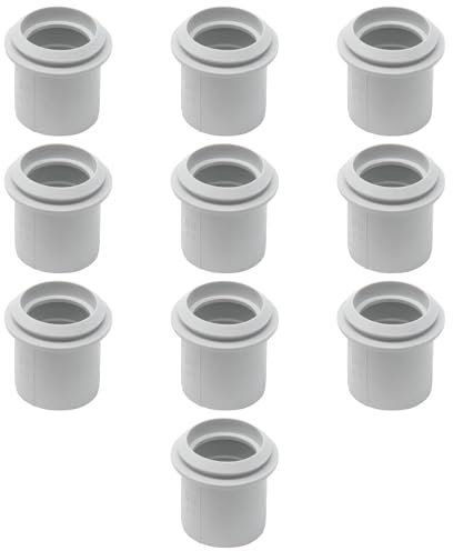 Confezione da 10 Raccordi giunti per collegamento tubo rigido/corrugato alla cassetta di derivazione, diametro 32 mm, foro scatola 37mm, IP44, per esterno, PVC rigido, impianto elettrico fuori muro