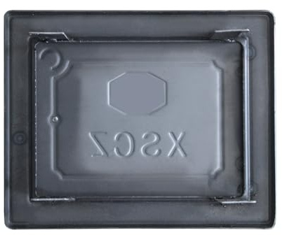 Puerta de Horno para Chimenea Estufa de leña de Acero Puerta de inspección Limpieza de Cenizas Cocina hogar Plancha Rejilla hogar Abierta (259X235mm)