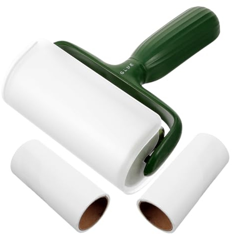 Toyvian Tragbare Fusselrolle Tierhaarentferner mit Ersatzrollen Klebriger Fusselroller für Kleidung Teppiche Sofa Haustier Haarentfernung für Reisen und Alltag