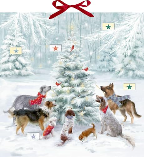 Zettel-Adventskalender - Weihnachten auf vier Pfoten: Ein literarischer Adventskalender für Hundefreunde: 24 inspirierende Aphorismen, berührende ... Geschichten (Literarische Adventskalender)