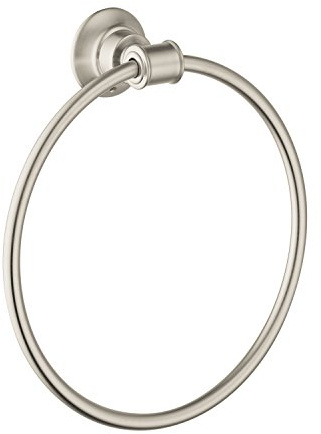 hansgrohe -Towel Ring Premium 9-inch Classic -Towel Holder in Brushed Nickel, 42021820