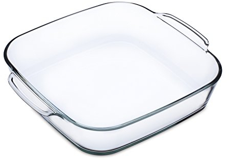 Simax 021 003 005 Square Dish 1.6 l Brat und Backschale, Glas, Transparent