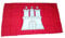 Fahne/Stockflagge Hamburg 30 x 45 cm Flagge