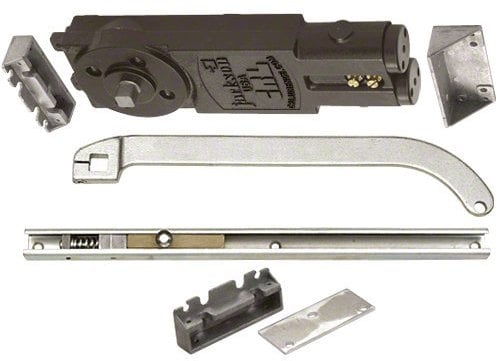 Jackson Reg. Duty Spring 90 Deg. Non Hold-Open Overhead Concealed Closer w/ U Offset Slide-Arm Package Almn