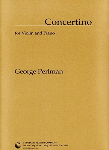 Concertino for Violin and Piano (Solo Part and Piano Score) by George Perlman (1938) Sheet music