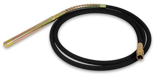 EBERTH Rüttelflasche, Ersatzteil für Betonrüttler, Durchmesser 45mm, Länge 6m, Anschluss an Betonverdichter, Stahlverstärkter Flaschenrüttler mit Flexibler Welle, Wärmebehandelt, Gewicht 20kg