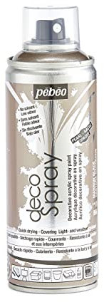 PEBEO - Peinture Acrylique en Spray - Pour la Décoration Multi Supports en Intérieur et Extérieur - Base Eau, Faible Odeur - 200 ml - Finition Nacré - Coloris Marron Glacé Nacré, 100 ml (Lot de 1)