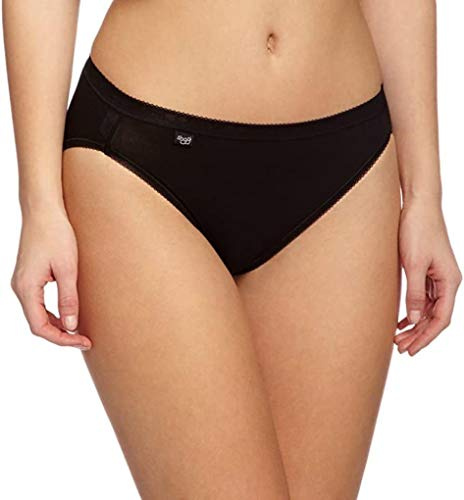 Sloggi 4 x Basic+ Cotton Rich Tai Brief Black 18
