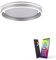 Paul Neuhaus Q-VITO LED Deckenleuchte, Works with Alexa - Smart Home, Fernbedienung CCT warmweiß – kaltweiß (40cm Silber)