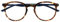 OPULIZE Met Lesebrille Schlank Runder Rahmen Federscharniere Kratzfest Braun Schildpatt Blau Bügel Herren Damen R60-2 +3.00