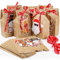 Geschenktüten Set - MOOKLIN Roam 16 Stück Weihnachten Geschenktaschen Kraftpapiertüten Partytüten Süßigkeiten Geschenkbox mit Weihnachtsanhänger und rotes Band, 11.8 x7.5 x18cm