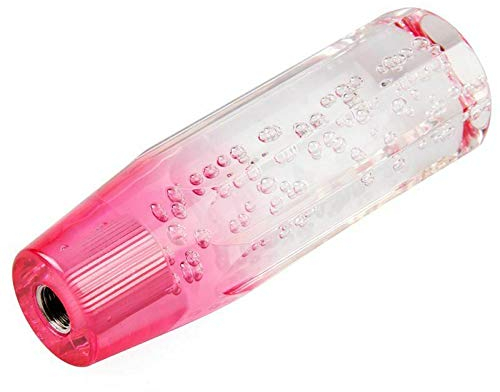 Schaltknauf, Universal Pink White Crystal Bubble Autoschalthebel Manueller LanCo 15cm