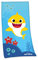Herding Klaus GmbH Baby Shark Velourstuch, Cotton, blau, 75 x 150 cm