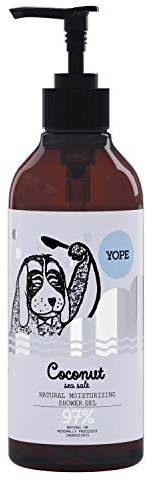 Yope Gel douche naturel Noix de coco et sel marin 97% d'Ingrédients d'Origine Naturelle 400 ml