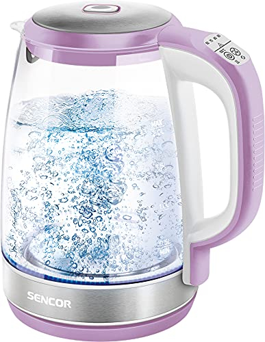 Bouilloire Électrique à Température Variable avec Lumiere LED Interne, 2,0 L Capacité, 2200W, Violet