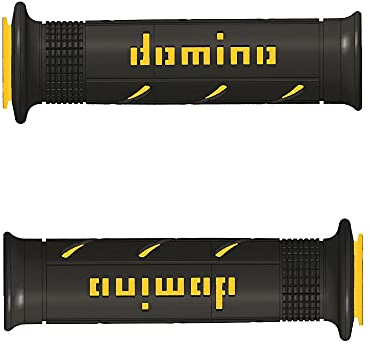 Manopole in gomma per manubrio moto da strada, sportbike, naked, tourer, sportbike, moto2, moto3, premoto3, moto4, moto5 (giallo)