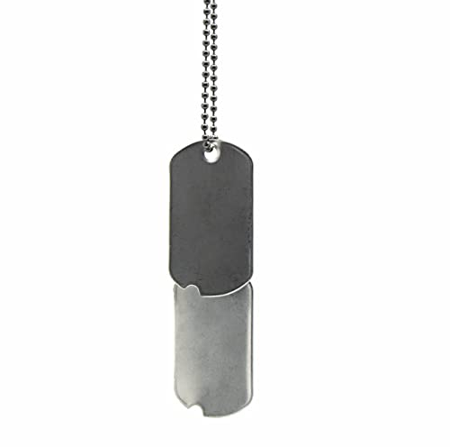 Erkennungsmarken, blanko, aus Edelstahl, 1 Paar