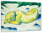 Pixxprint Franz Marc - Liegender Hund im Schnee, Größe: 100x70cm, Leinwandbild, fertig gespannt, Wandbild, Dekoration, Kunstdruck, kein Poster