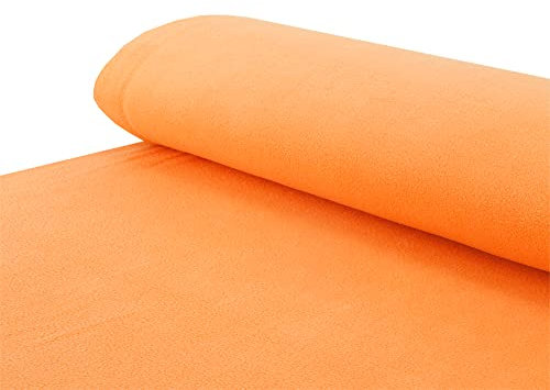 Polar Fleece Stoff Antipilling einfarbig orange - Meterware ab 25 cm x 150 cm - Stoff zum Nähen