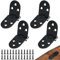 4 pièces Charnière Plate De Porte Pliables Charnières Porte Pliables Charnière Flip Pliable Alliage Table Machine Coudre Rabattable Charnière Flip Avec Vis pour Meubles,Armoires, Tables