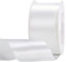 VATIN 25 Meter Satinband Weiß 50MM Einseitiges Farbband Schleifenband Band geschenkband Dekoband satinband