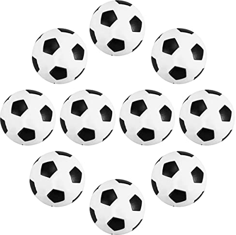 ZIETEN Table Football Balls 10 Pcs, Mini Table Soccer Replacement Balls 32mm, Table Mini Football ideal for Kids Adults Football Table Game Supplies