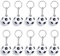 JJQHYC 10 Pièces Porte-clés Football Petits Cadeaux Anniversaire Garcon Porte Clef Foot Ballons Fête Cadeau de Porte-clés pour Fans de Sport