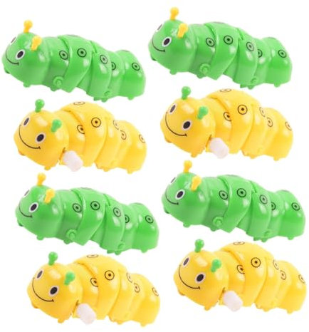 Toyvian 8st Raupe Spielzeug Raupe Aufziehen Neuartiges Aufziehspielzeug Uhrwerk Spielzeug Weihnachtsspielzeug Zum Aufziehen Weihnachtliches Wickelspielzeug Kind Schnur Insekt (Zufällige Farbe)