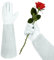 Velway Garten Lederhandschuh für Damen und Herren - Rindsleder Dornensicher Lange Gartenhandschuhe mit Unterarmschutz zum Beschneiden von Rosen Kaktus Arbeitshandschuhe - Größe 8/M Grau