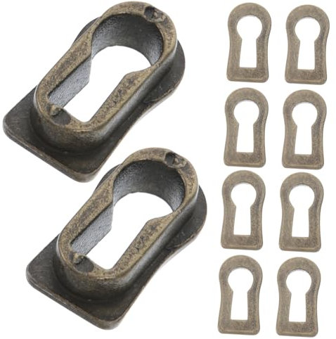 Gadpiparty 10 Pezzi inserto per per mobili decorazione della del mobile copri buco della per mobili Multifunzione decorare serratura per mobili buco della serratura Stemma Lega di zinco