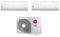 Climatizzatore LG Libero Smart wifi dual split 7000+12000 btu inverter in R32 MU2R17 A++