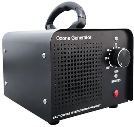 AHWOiHS Ozongenerator Auto 15,000 mg/h Ozongerät mit mit 120-Minuten Timer Tragbar O3 Ozon-Luftreiniger Ozongerät Industrieller Ozongenerator für Zimmer Garagen Hotels Bauernhöfe