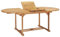 Willood Ausziehbarer Gartentisch Massivholz Teak oval (150-200) x 100 x 75 cm Braun Outdoor Garten Table Balkon