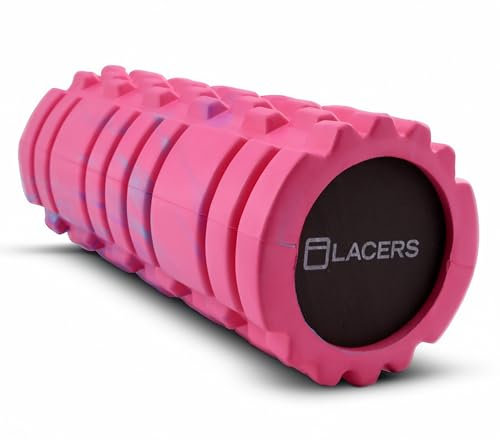 Lacers Petrolline Fazien Rollen - Premium Schaumstoff Faszienrolle für Gymnastik und Massage - Erhältlich in 6 Farben - Ideal für Yoga, Pilates und Fitness Effektive Entspannung (Pink)