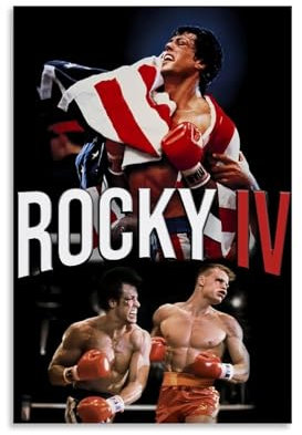 AFUQIPCW Rocky-Film-Wandkunst, IV-Poster, dekoratives Gemälde für Schlafzimmer, 30 x 45 cm, ungerahmt, 6
