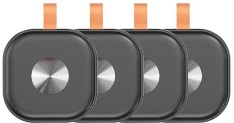 VINGNUT Smart Tag, Gepäck-Tracker, Kompatibel mit Apple Wo ist? APP (nur iOS), Schlüsselfinder für Schlüssel, Gepäck, Koffer, Geldbörsen, 4er-Pack (Schwarz)