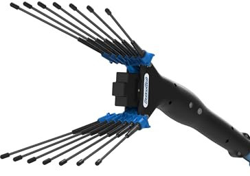 PATERLINI Abbacchiatore Elettrico Professionale per Raccolta Olive 12V - Scuotitore Raccogliolive Elettrico Leggero e Potente - Raccolta Olive Veloce (V-93 - Asta Fissa Corta Mt. 2,3)