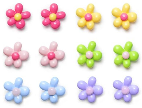 Moguri 12 imanes de nevera de flores, imanes de colores para pizarra magnética, imanes infantiles para tablón de anuncios, imanes de nevera para oficina, hogar, escuela, imanes decorativos de flores
