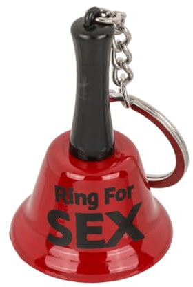 Porte-clés Ring for Sex - Clochette d'appel coquine - Sonnette d'appel du sexe couleur rouge - Porte-clefs gadget amusant, cadeau Saint-Valentin