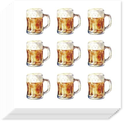 AHANDMAKER 180Pcs Beer Stickers, Beer Paper Decals Self-Adhesive Label Stickers for Beer Party Gift Favors, Envelope Seals, Goodie Bags, Scrapbooking, Craft, Calendars, Journals, Album