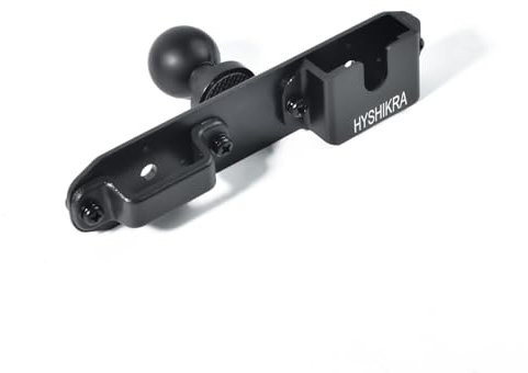 HYSHIKRA Universal-Radiohalterung, Walkie-Talkie-Clip-Halterung, Radio-Mikrofonhalter mit 25 mm Kugeladapter, kompatibel mit RAM-Halterungen, B-Größe, Doppelbuchsenarm