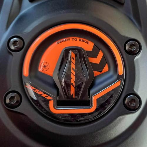labelbike - Pegatinas 3D Decoraciones y Protecciones de Tapón Depósito Tanque de Moto Compatible con KTM 390 Duke 2024-2025