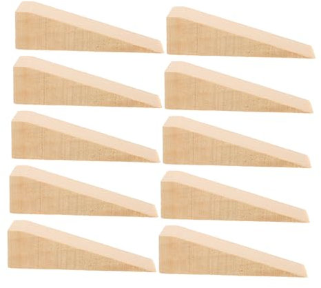 IWOWHERO Lot de 10 butées de Porte en Bois pour Portes Lourdes et Robustes Installation Facile 10 x 3 x 3 cm