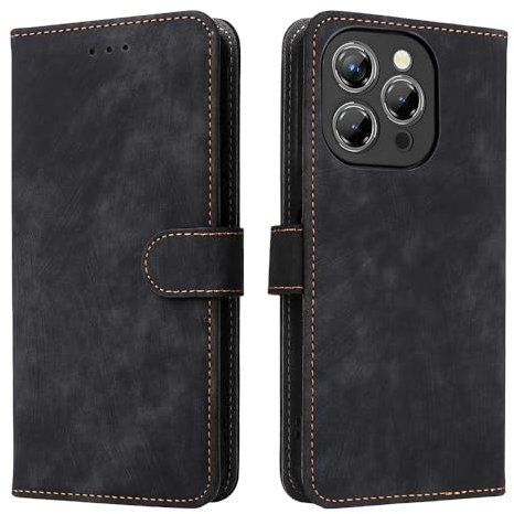 XINNI RFID Protective Phone Case for ZTE Blade V70 vita, PU/TPU Flip Leather Shockproof Cover, Black