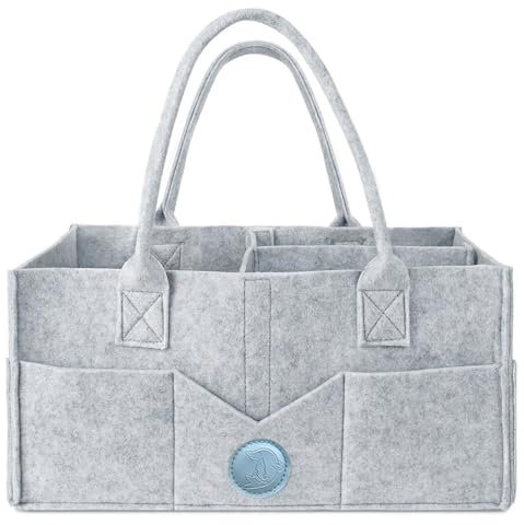 SURFOU Nappy Caddy Organiser, Baby Essentials for Newborn Gifts, Bag for Diaper & Nursery Accessories Storage with Detachable Compartments, Baby Shower Baskets to Make Hampers